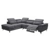 ROMEO Left Facing Corner-Relax Sofa, Grey Fabric