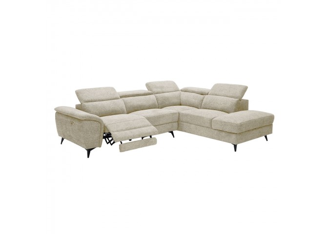 ROMEO Right Facing Corner-Relax Sofa, Beige Fabric