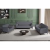 VICTORIA Sofa Set (1+2+3) Dark Grey Fabric