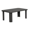 BOSTON Dining Set (Table 200x100cm+6 Armchairs) Alu Anthracite/Rope Wicker Beige