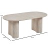 DIAZ Coffee Table 120x60cm MDF Natural Stone