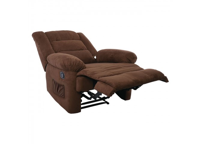 JULIA Massage Armchair Relax Brown Fabric