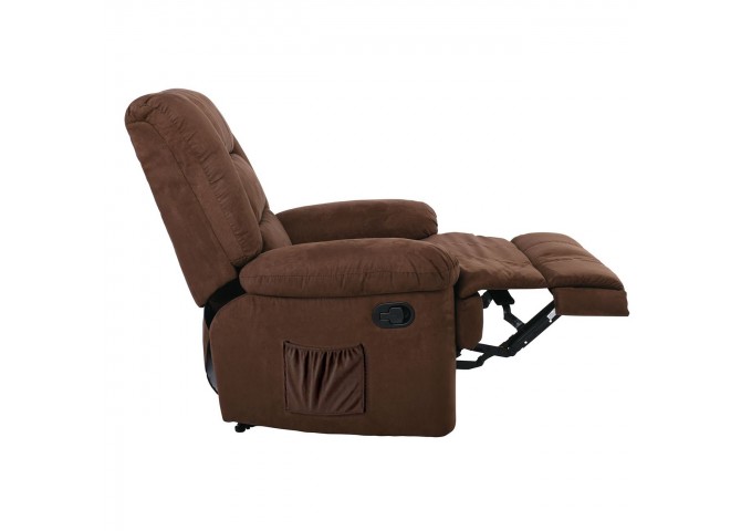 JULIA Massage Armchair Relax Brown Fabric