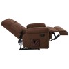 JULIA Massage Armchair Relax Brown Fabric