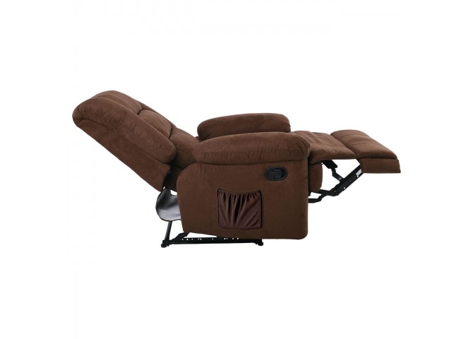 JULIA Massage Armchair Relax Brown Fabric