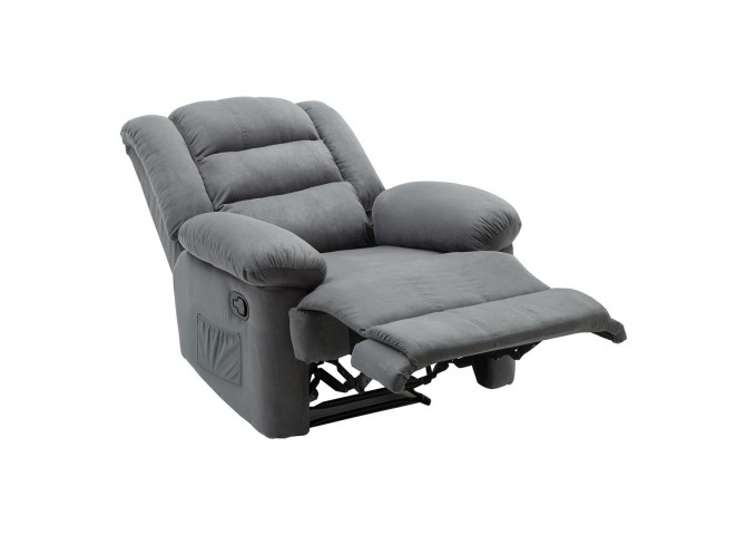 JULIA Massage Armchair Relax Grey Fabric
