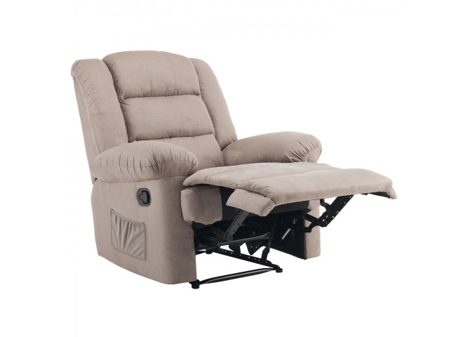 JULIA Massage Armchair Relax Cappuccino Fabric