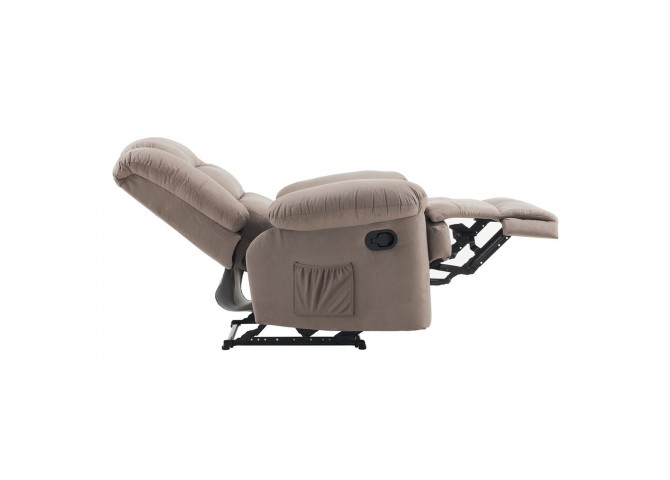 JULIA Massage Armchair Relax Cappuccino Fabric