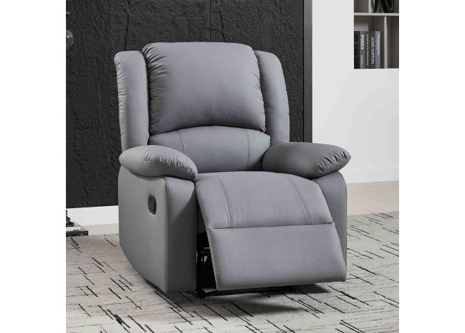 EVA Relax Armchair, Pu Dark Grey