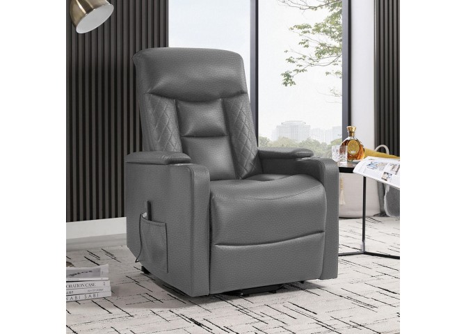 NANCY Lift-Relax Armchair, Fabric Dark Grey (Electric Lift & Tilt)