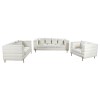 MORRIS Lounge Set (3-S+2-S+1-S) White Teddy Fabric