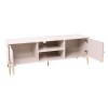 LANA TV Board 140x40x50cm Ecru, front Quilted Pu