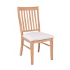 COMET Set (Table 200x100+6 Chairs) Natural, MDF White Marble, Fabric White