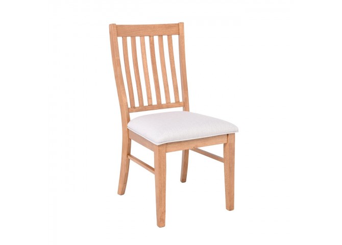 COMET Set (Table 200x100+6 Chairs) Natural, MDF White Marble, Fabric White