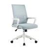 BF2965 Office Armchair White/Mesh Grey-Blue