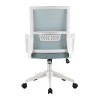 BF2965 Office Armchair White/Mesh Grey-Blue