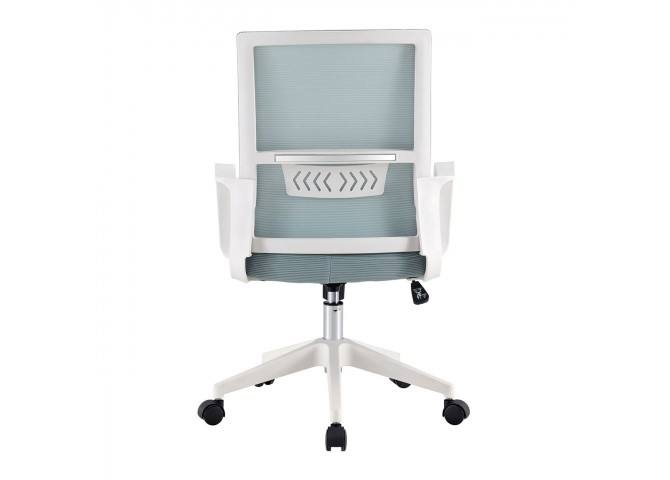BF2965 Office Armchair White/Mesh Grey-Blue