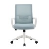 BF2965 Office Armchair White/Mesh Grey-Blue