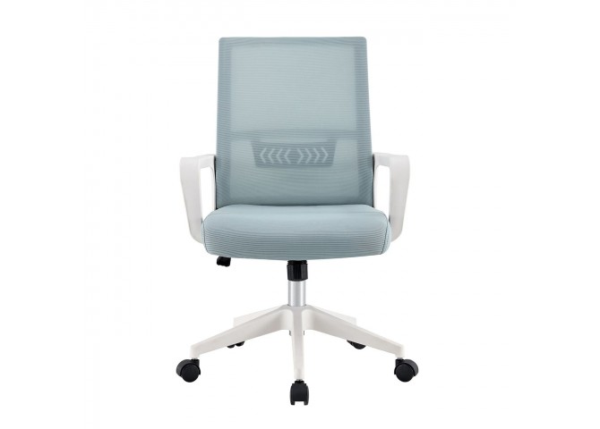 BF2965 Office Armchair White/Mesh Grey-Blue