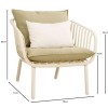 ASTRID Set (5pcs) PP-Metal Cream/Cushions Sandy Green