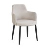 SOUL Armchair Black Color Metal/Beige Fabric