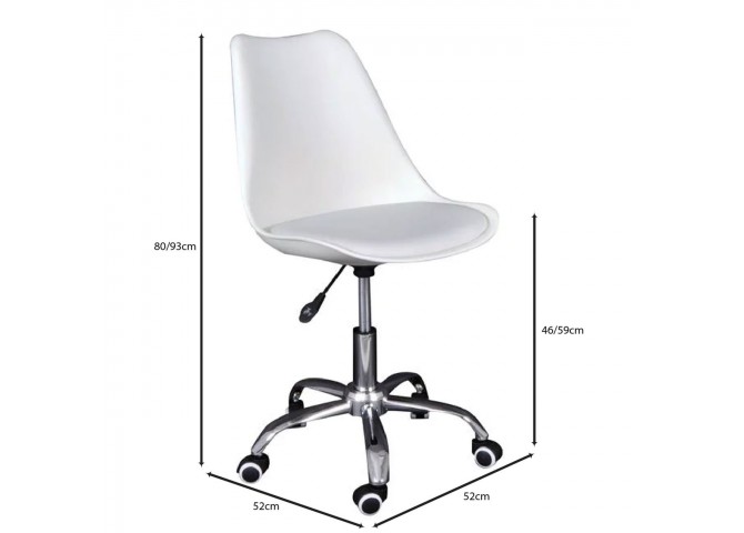 MARTIN-W Office Chair PP/Pu White (assembled cushion)