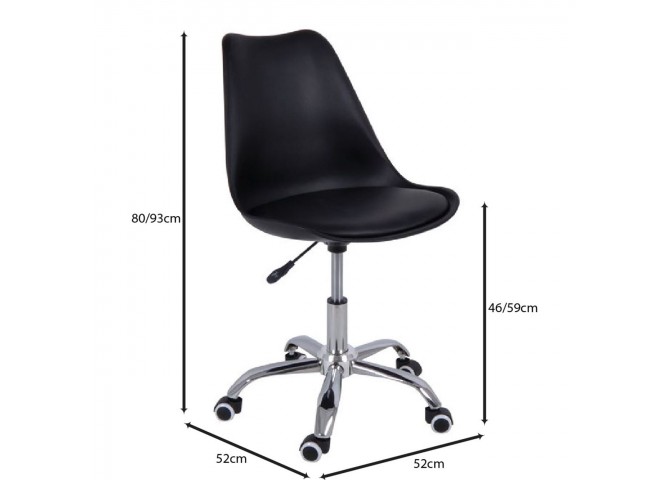 MARTIN-W Office Chair PP/Pu Black (assembled cushion)