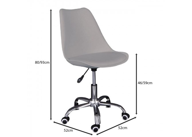 MARTIN-W Office Chair PP/Pu Grey (assembled cushion)
