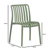 MODA-H Stackable Chair PP-UV Green