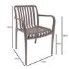 MODA-H Stackable Armchair PP-UV Mocha