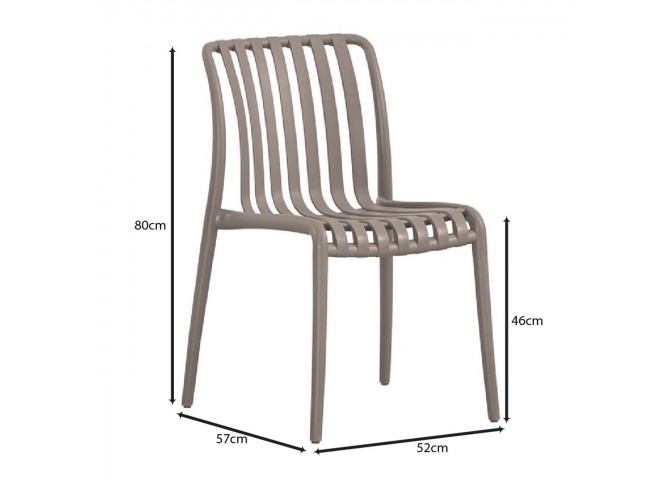MODA-H Stackable Chair PP-UV Mocha