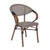 COSTA Armchair Alu Walnut/Textilene Beige