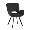VETA Revolving Armchair Black Metal/Black Fabric