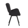 VETA Revolving Armchair Black Metal/Black Fabric