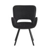 VETA Revolving Armchair Black Metal/Black Fabric