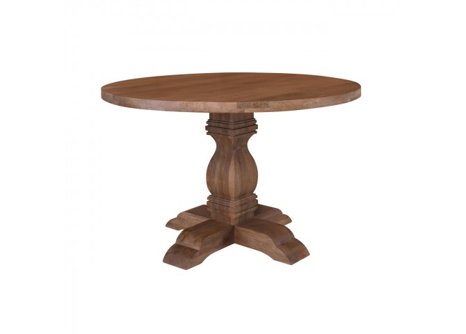 ATLAS Round Dining Table D.120cm, Mango Smoke Walnut