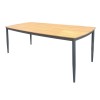 DENVER Table 220x97cm Alu Dark Grey/Polywood Natural