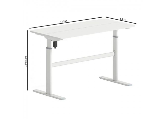 LEVEL Electric Height adjustable Desk, White