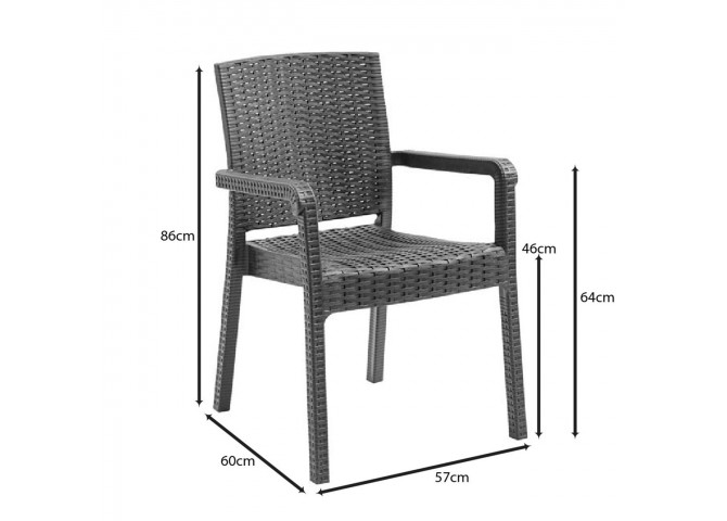 LORA Pro Armchair PP-UV Anthracite