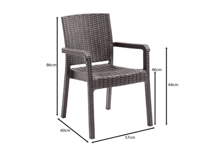 LORA Pro Armchair PP-UV Brown