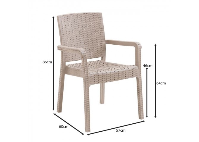 LORA Pro Armchair PP-UV Cappuccino