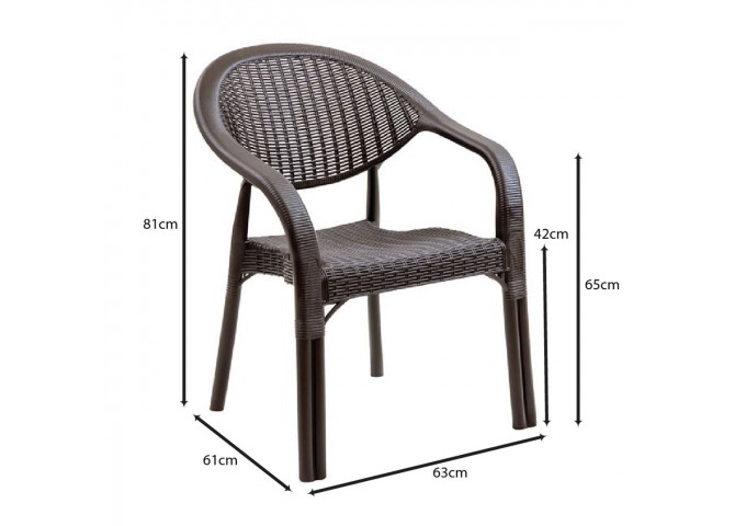 BAMBOO Pro Armchair PP-UV Brown