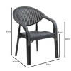 BAMBOO Pro Armchair PP-UV Anthracite