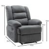 JULIA Massage Armchair Relax Grey Fabric