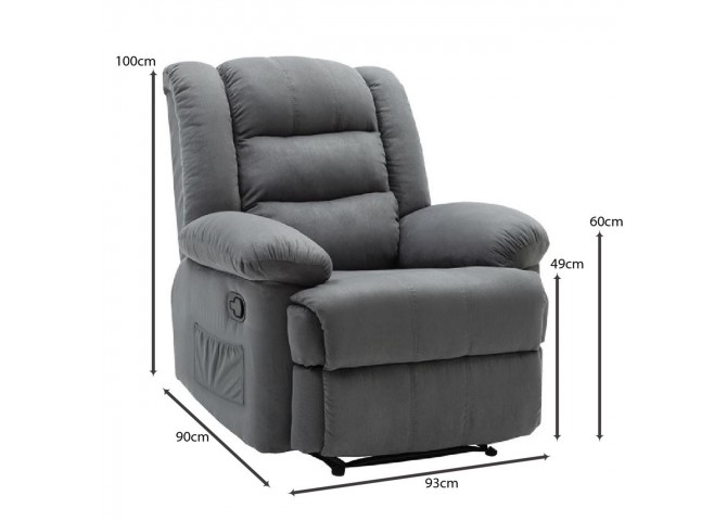 JULIA Massage Armchair Relax Grey Fabric