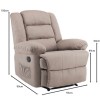 JULIA Massage Armchair Relax Cappuccino Fabric
