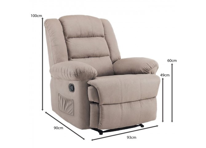 JULIA Massage Armchair Relax Cappuccino Fabric