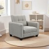 KELSO Armchair Bed w/Storage, Fabric Light Grey