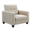 KELSO Armchair Bed w/Storage, Fabric Cappuccino