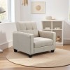 KELSO Armchair Bed w/Storage, Fabric Cappuccino